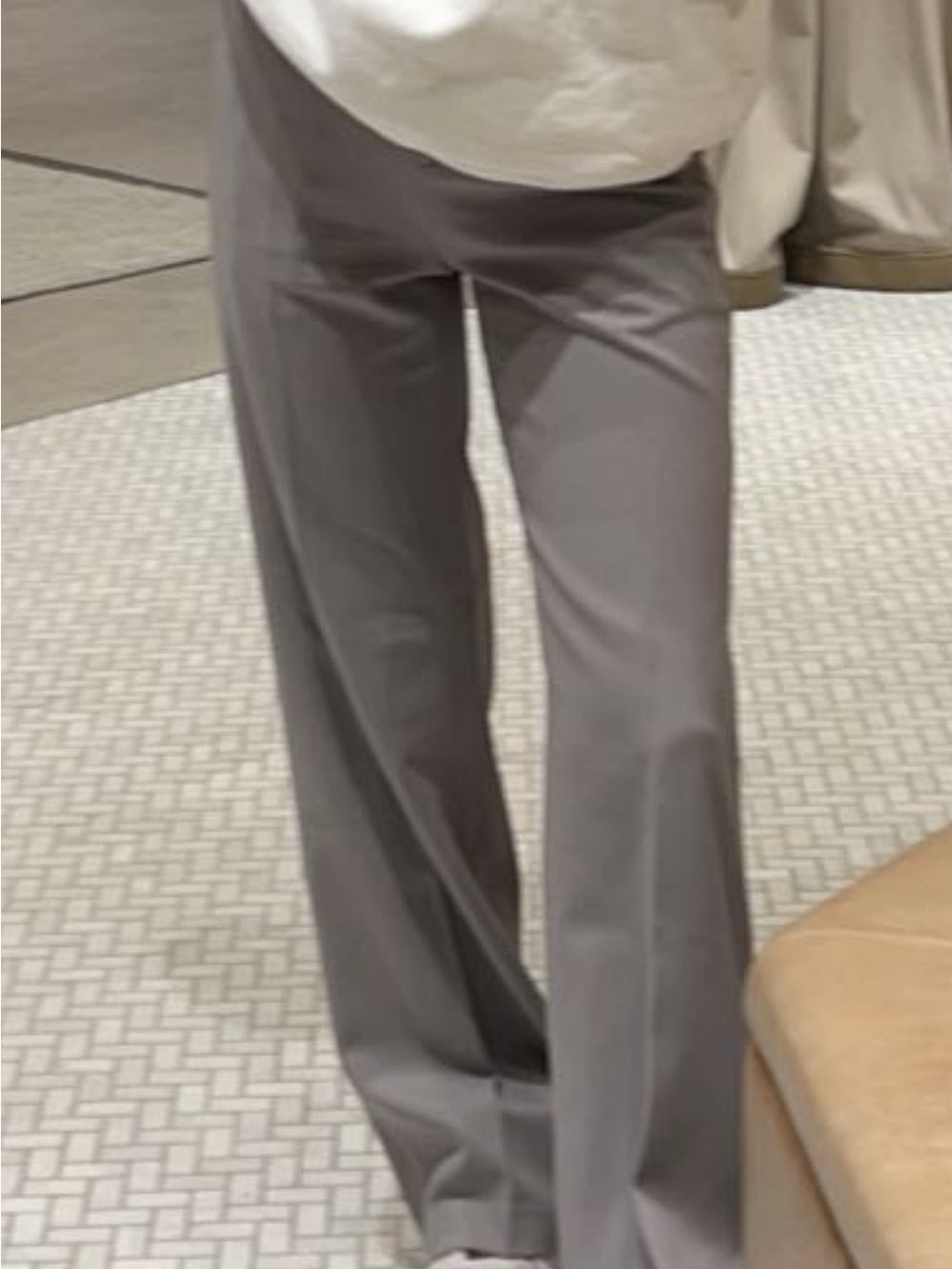 Aritzia Gray Tailored Wide-Leg Trousers - Picture 2 of 2